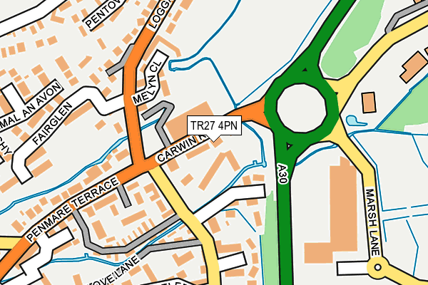 TR27 4PN map - OS OpenMap – Local (Ordnance Survey)