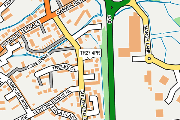 TR27 4PR map - OS OpenMap – Local (Ordnance Survey)