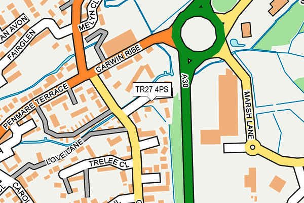 TR27 4PS map - OS OpenMap – Local (Ordnance Survey)