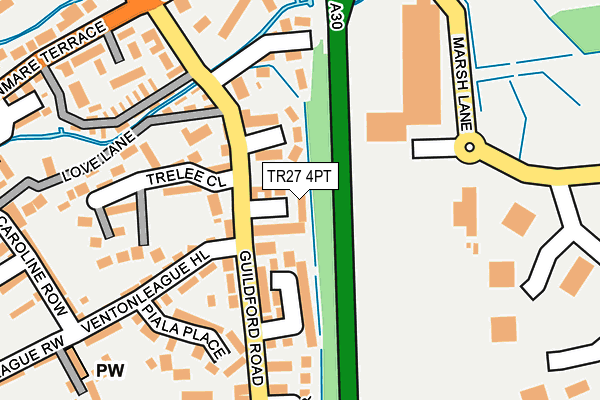 TR27 4PT map - OS OpenMap – Local (Ordnance Survey)