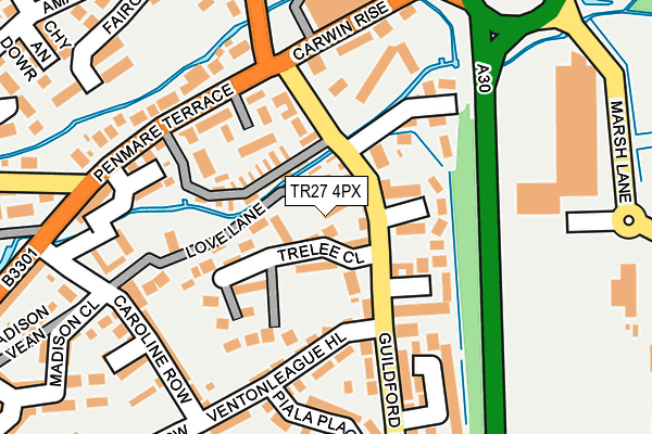 TR27 4PX map - OS OpenMap – Local (Ordnance Survey)