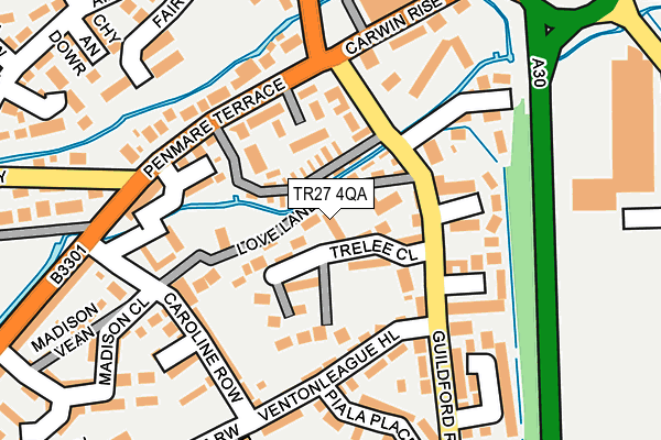 TR27 4QA map - OS OpenMap – Local (Ordnance Survey)