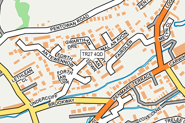 TR27 4QD map - OS OpenMap – Local (Ordnance Survey)