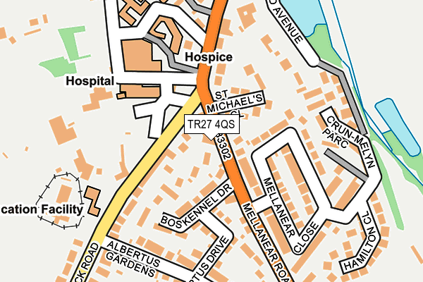 TR27 4QS map - OS OpenMap – Local (Ordnance Survey)