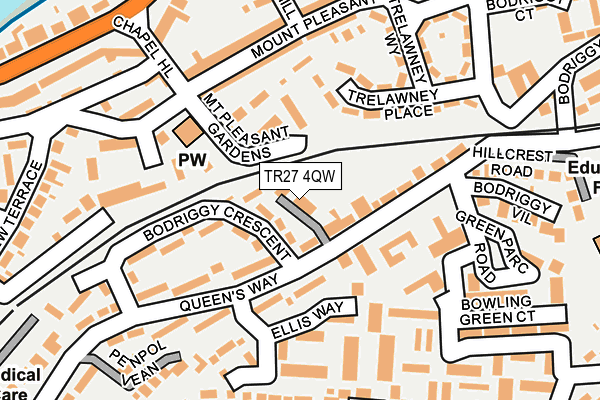 TR27 4QW map - OS OpenMap – Local (Ordnance Survey)