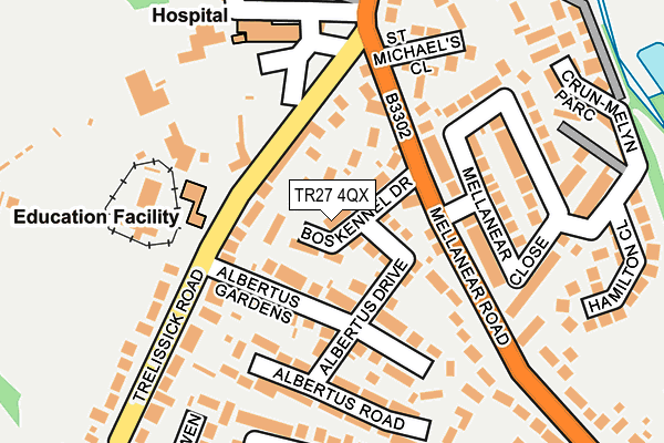 TR27 4QX map - OS OpenMap – Local (Ordnance Survey)