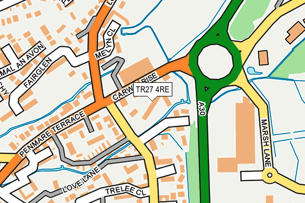 TR27 4RE map - OS OpenMap – Local (Ordnance Survey)