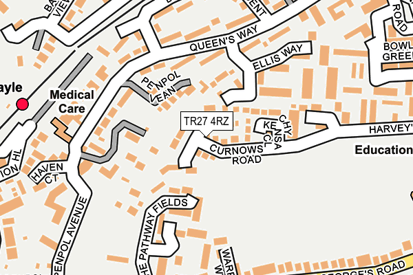 TR27 4RZ map - OS OpenMap – Local (Ordnance Survey)