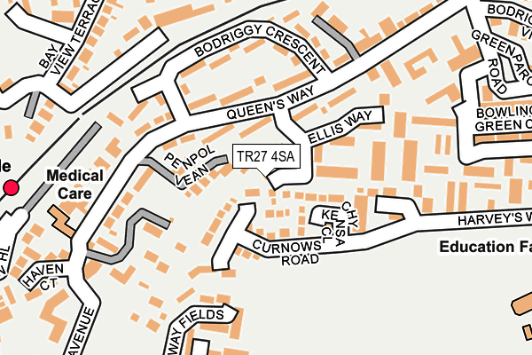 TR27 4SA map - OS OpenMap – Local (Ordnance Survey)