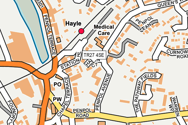 TR27 4SE map - OS OpenMap – Local (Ordnance Survey)