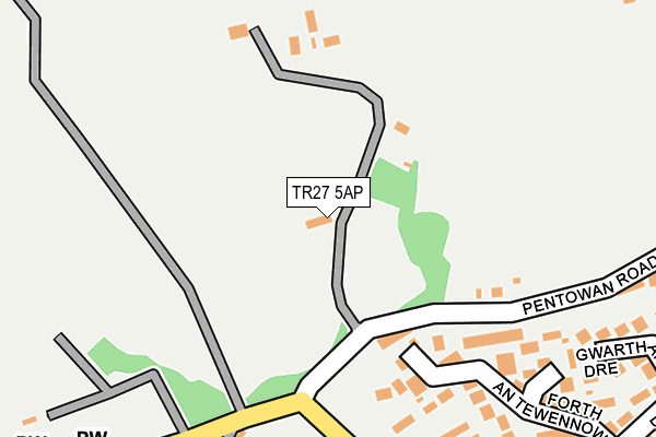 TR27 5AP map - OS OpenMap – Local (Ordnance Survey)