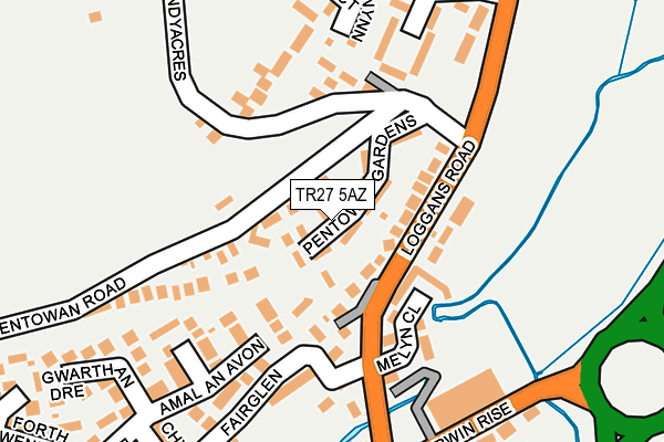 TR27 5AZ map - OS OpenMap – Local (Ordnance Survey)