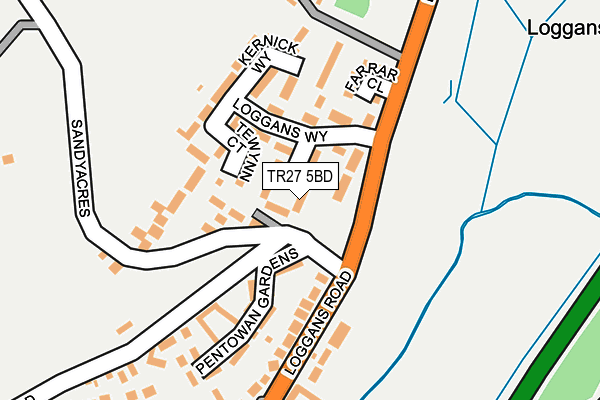 TR27 5BD map - OS OpenMap – Local (Ordnance Survey)