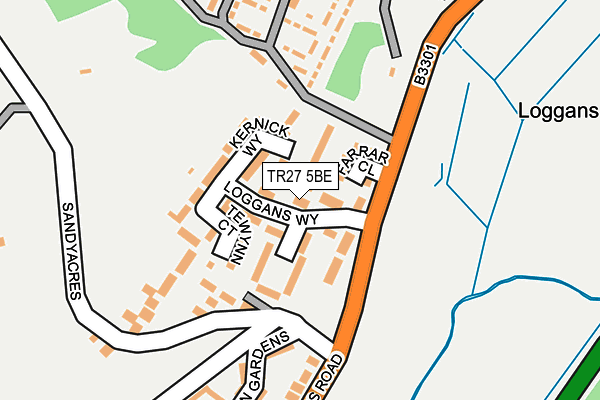 TR27 5BE map - OS OpenMap – Local (Ordnance Survey)