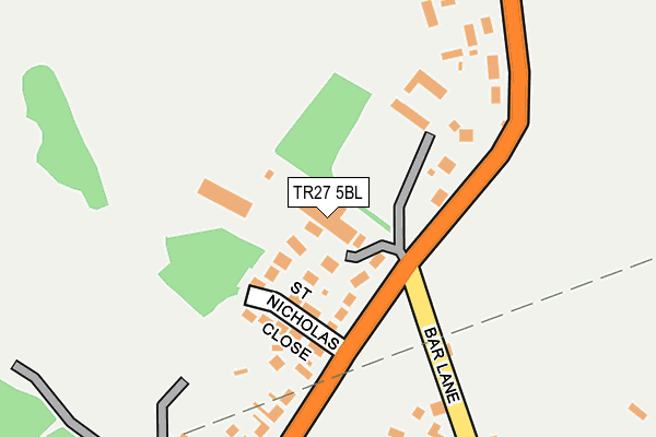 TR27 5BL map - OS OpenMap – Local (Ordnance Survey)