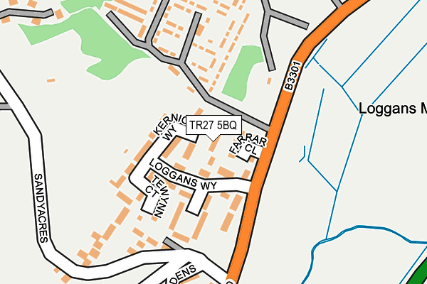 TR27 5BQ map - OS OpenMap – Local (Ordnance Survey)