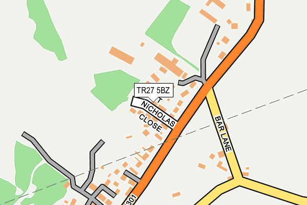 TR27 5BZ map - OS OpenMap – Local (Ordnance Survey)