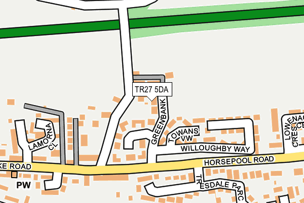 TR27 5DA map - OS OpenMap – Local (Ordnance Survey)