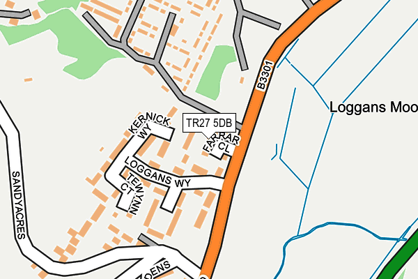 TR27 5DB map - OS OpenMap – Local (Ordnance Survey)