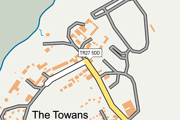 TR27 5DD map - OS OpenMap – Local (Ordnance Survey)