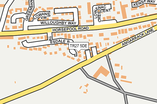 TR27 5DE map - OS OpenMap – Local (Ordnance Survey)