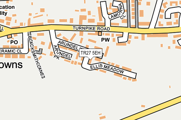 TR27 5EH map - OS OpenMap – Local (Ordnance Survey)