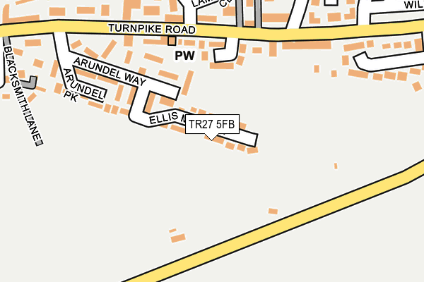 TR27 5FB map - OS OpenMap – Local (Ordnance Survey)