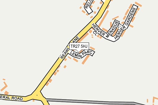 TR27 5HJ map - OS OpenMap – Local (Ordnance Survey)