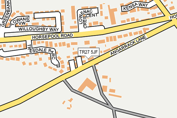 TR27 5JF map - OS OpenMap – Local (Ordnance Survey)