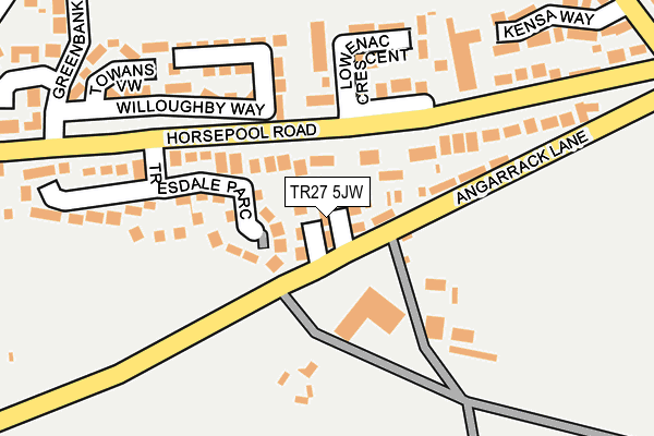 TR27 5JW map - OS OpenMap – Local (Ordnance Survey)