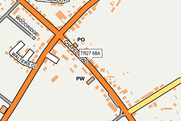 TR27 6BA map - OS OpenMap – Local (Ordnance Survey)