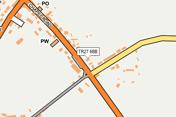 TR27 6BB map - OS OpenMap – Local (Ordnance Survey)