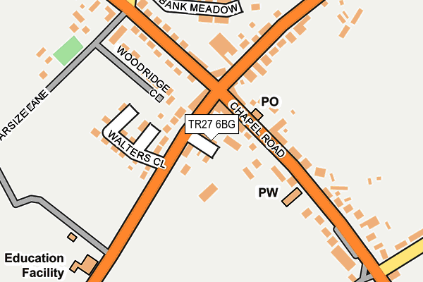 TR27 6BG map - OS OpenMap – Local (Ordnance Survey)