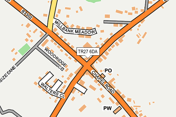 TR27 6DA map - OS OpenMap – Local (Ordnance Survey)