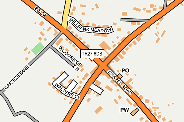 TR27 6DB map - OS OpenMap – Local (Ordnance Survey)