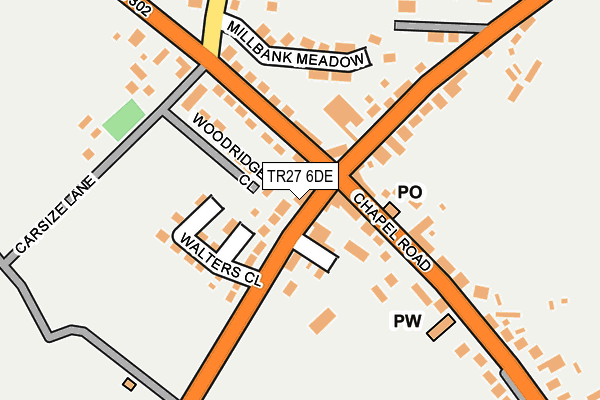 TR27 6DE map - OS OpenMap – Local (Ordnance Survey)