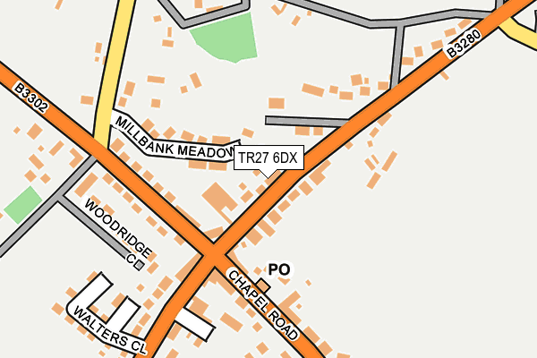 TR27 6DX map - OS OpenMap – Local (Ordnance Survey)