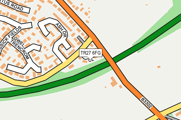 TR27 6FG map - OS OpenMap – Local (Ordnance Survey)