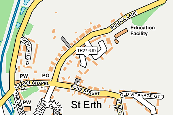 TR27 6JD map - OS OpenMap – Local (Ordnance Survey)