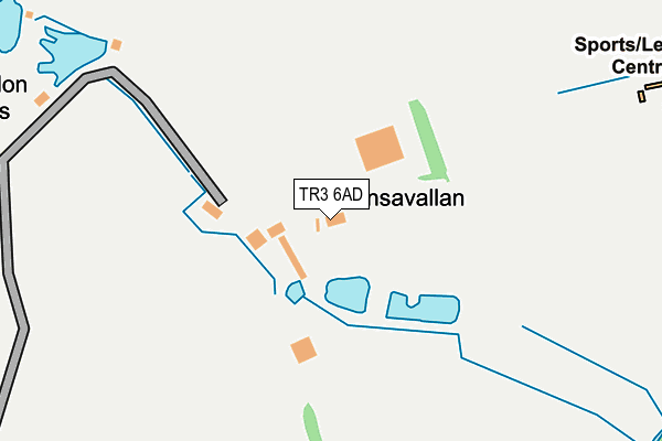 TR3 6AD map - OS OpenMap – Local (Ordnance Survey)