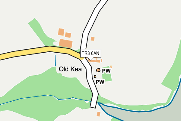 TR3 6AN map - OS OpenMap – Local (Ordnance Survey)