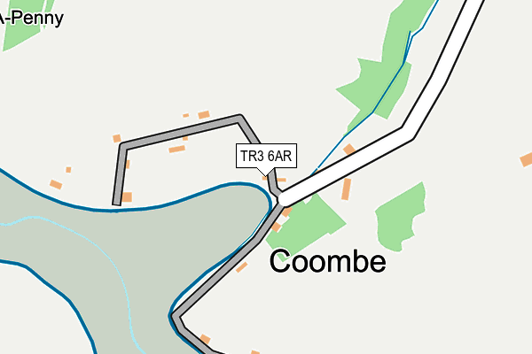 TR3 6AR map - OS OpenMap – Local (Ordnance Survey)