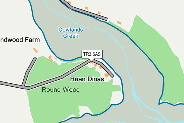 TR3 6AS map - OS OpenMap – Local (Ordnance Survey)