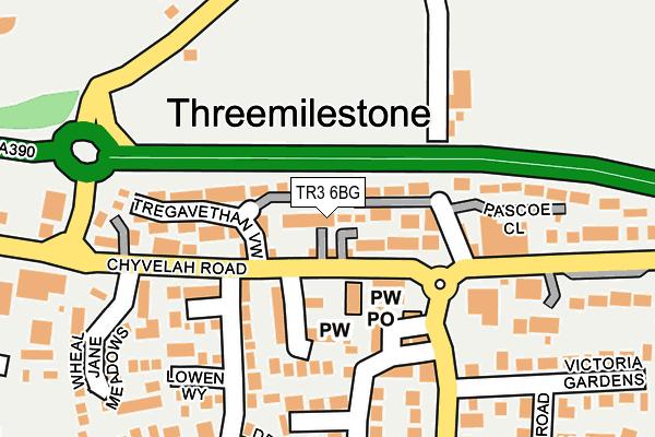 TR3 6BG map - OS OpenMap – Local (Ordnance Survey)