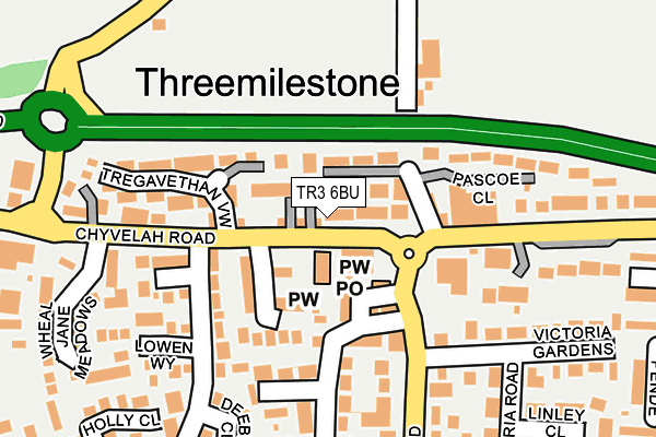 TR3 6BU map - OS OpenMap – Local (Ordnance Survey)