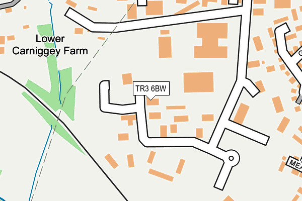 TR3 6BW map - OS OpenMap – Local (Ordnance Survey)