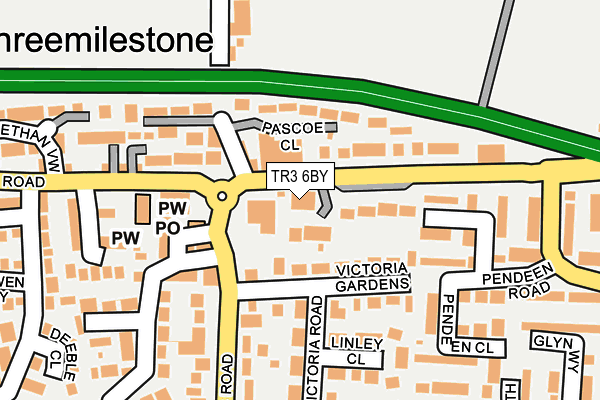 TR3 6BY map - OS OpenMap – Local (Ordnance Survey)