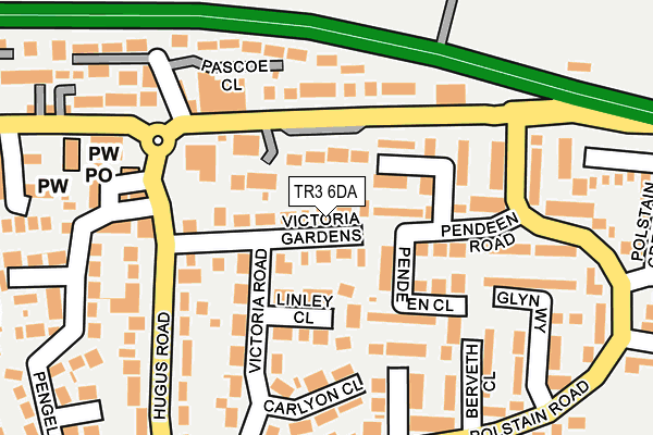 TR3 6DA map - OS OpenMap – Local (Ordnance Survey)