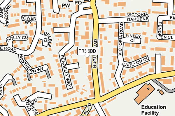 TR3 6DD map - OS OpenMap – Local (Ordnance Survey)