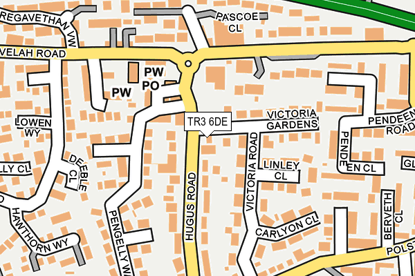TR3 6DE map - OS OpenMap – Local (Ordnance Survey)